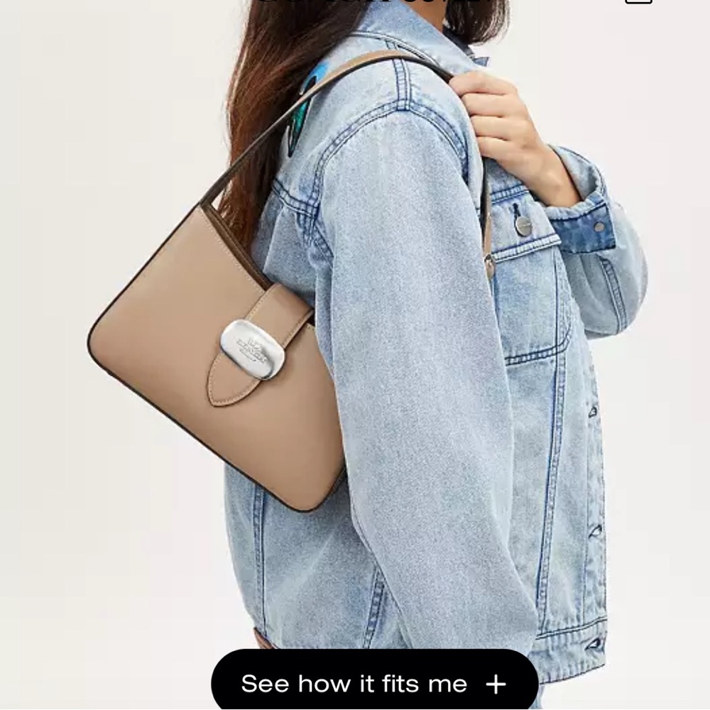 NEW- Coach Eliza Shoulder Bag- color Taupe - Picture 5 of 13